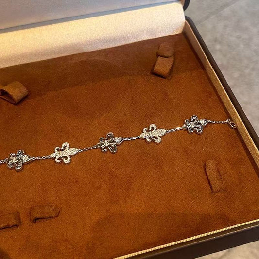 Iris crushed-diamond bracelet